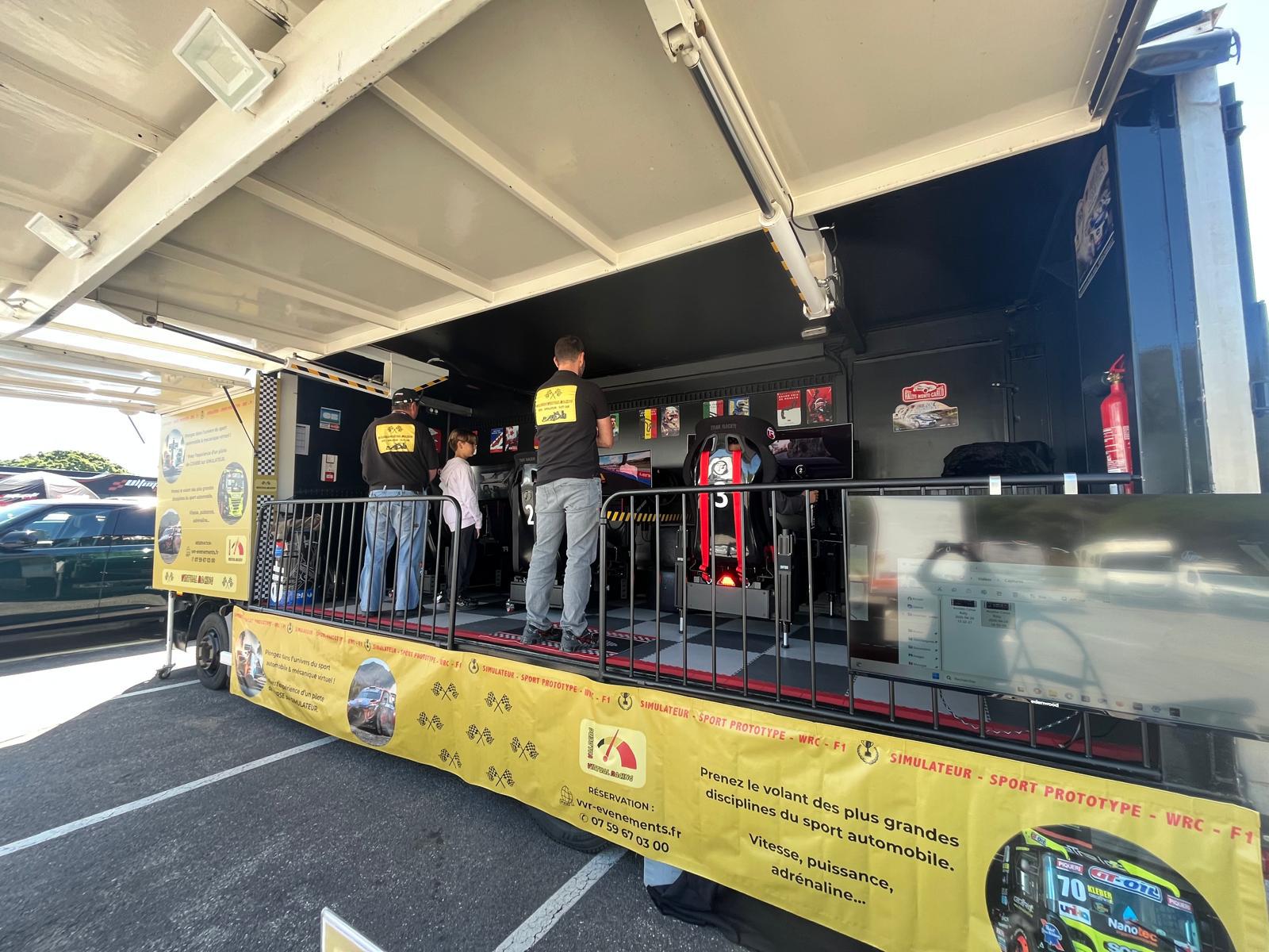 Vue d'ensemble d'un simulateur de course motorsport